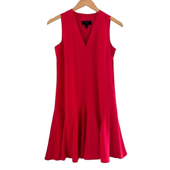 J. Crew Ref Dress Womens Size XXS Sleeveless Flounce Drop Waist Ruffle - Picture 1 of 15